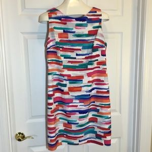 AGB Watercolor Print Sheath Dress Size 14